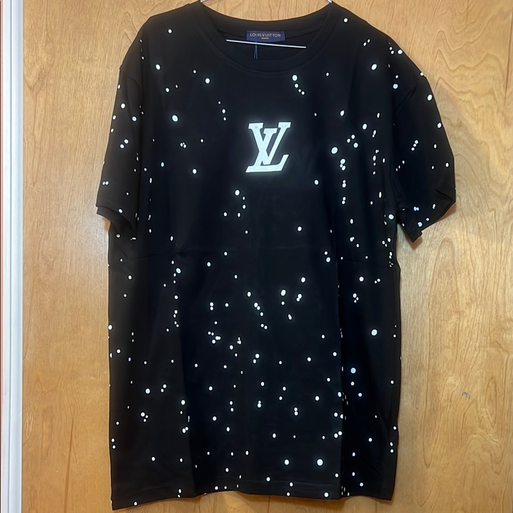 Louis Vuitton Black and White Logo T-Shirt
